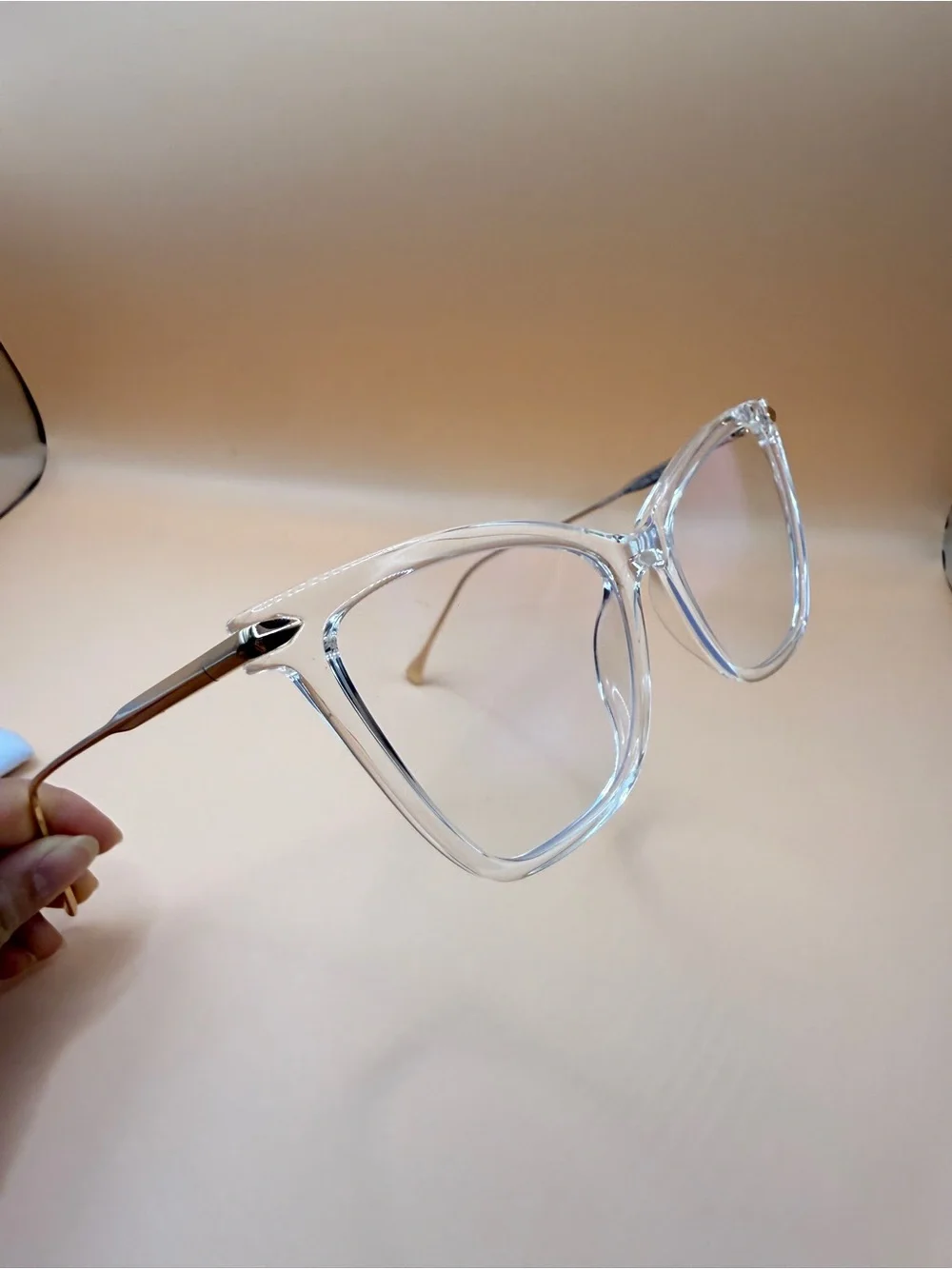 Zeelool Clear Square Frame Glasses, Unknown prescription